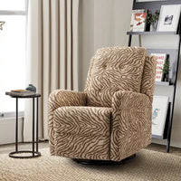 Fauteuil inclinable pivotant manuel Arlette Contemporary Floral avec dossier capitonné