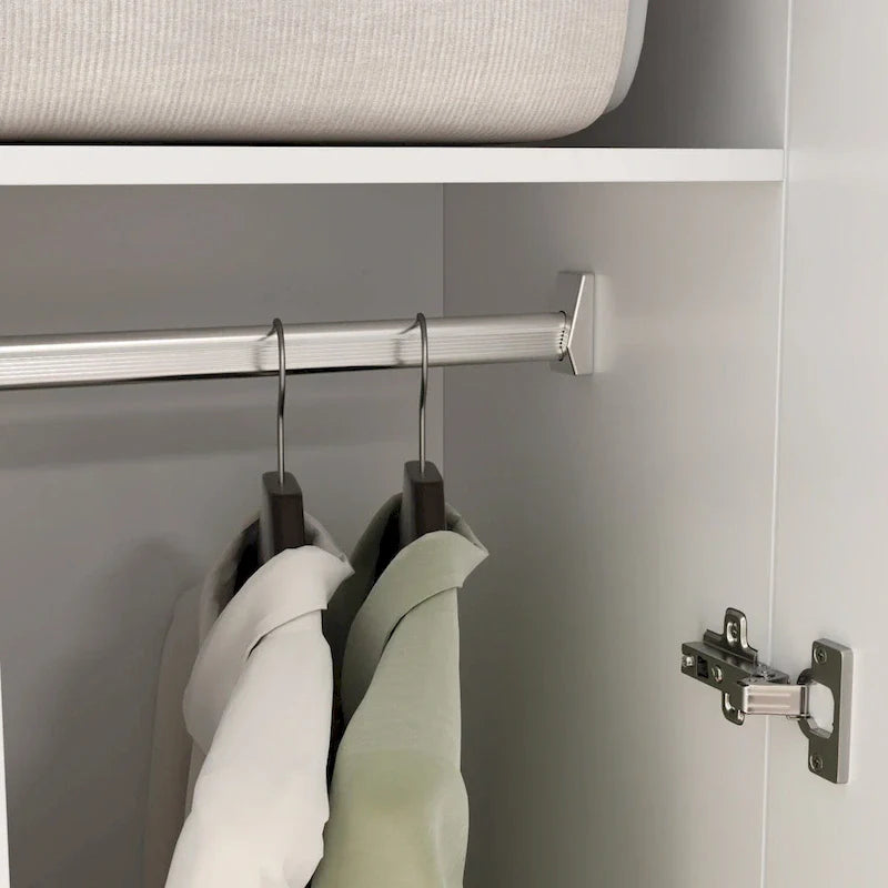 Armoires-penderies 2 portes autoportantes pour chambre avec tringle de suspension
