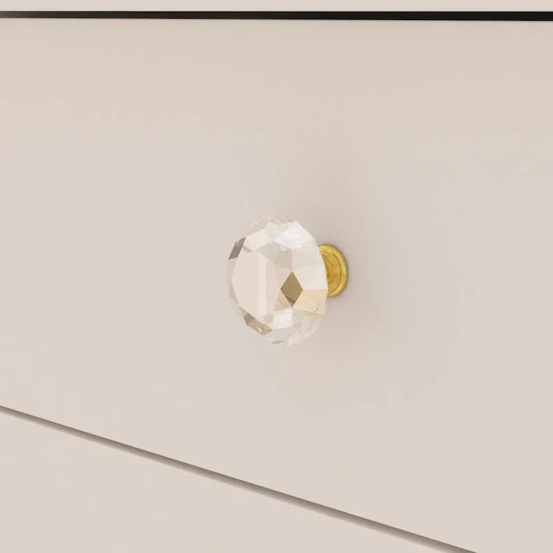 Coiffeuse LED de luxe avec 9 tiroirs, station de maquillage élégante