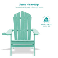 Bonosuki Lot de 2 chaises pliantes Adirondack pour patio et brasero