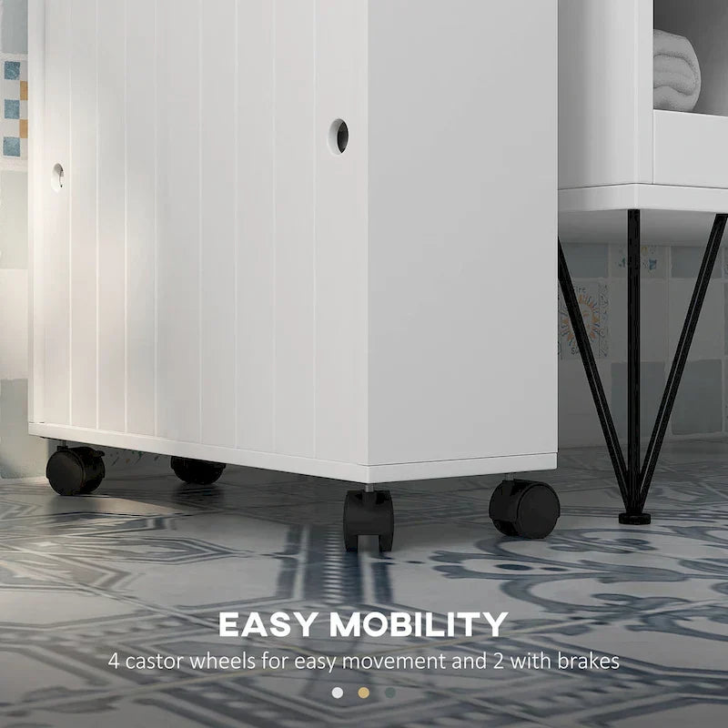 Petit meuble de rangement de salle de bain avec trous pour papier
