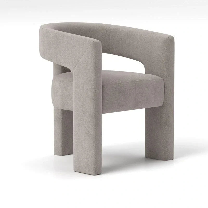 SEYNAR Chaise de salle à manger moderne glam en velours rembourrée, chaise d'appoint à dossier ouvert, lot de 6