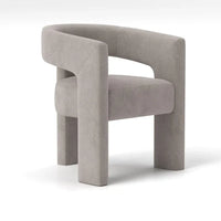 SEYNAR Chaise de salle à manger moderne glam en velours rembourrée, chaise d'appoint à dossier ouvert, lot de 6