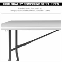 Table pliante Costway 180 cm portable plastique intérieur extérieur pique-nique fête