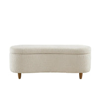 Banc de rangement rabattable INK+IVY Bailey Taupe Boucle