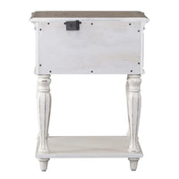 Table de chevet Magnolia Manor à pieds blanc antique
