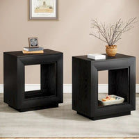 Table d'appoint en bois avec rangement, tables de chevet en noyer pour salon, chambre à coucher