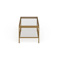 Table basse Alexis en métal et verre