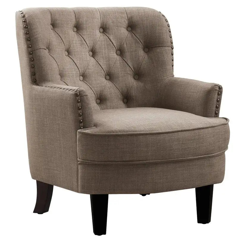 Moser Bay Mignon fauteuil d'appoint à oreilles capitonné en velours / lin 30 de large