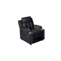Fauteuil inclinable de luxe pour enfants avec repose-pieds, appuie-tête et 2 porte-gobelets, en microfibre, pour les enfants de 3 ans et plus