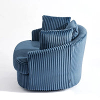 DREAMSIDEA - Lot de 2 fauteuils tonneau pivotants à accoudoirs encastrés à housse