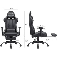 Chaise de jeu avec repose-pieds - Chaise de bureau ergonomique