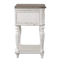 Table de chevet Magnolia Manor à pieds blanc antique