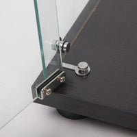 Vitrine en verre à double porte avec 5 étagères