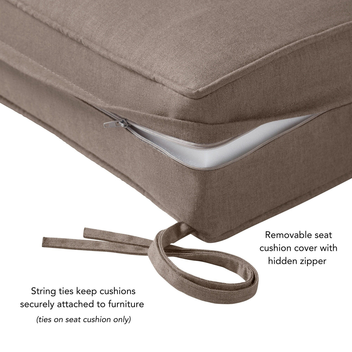 Sunbrella Ensemble de coussins d'extérieur à assise profonde premium 2 pièces