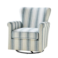 Fauteuil à bascule pivotant Georg en tissu confortable à motif floral avec accoudoirs arrondis par HULALA HOME
