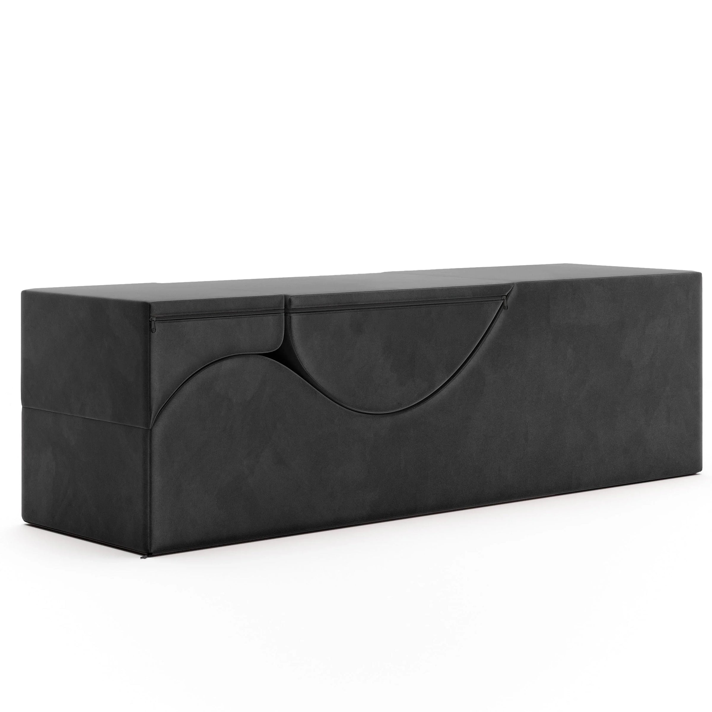 Avana Kami Méridienne convertible / yoga & massage - ottoman 2 en 1 avec fauteuil de yoga escamotable dissimulé, microvelours - N/A
