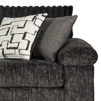 Ensemble canapé, causeuse et fauteuil câlin en velours côtelé à grosses côtes Nason de Roundhill Furniture