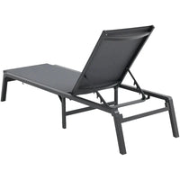 Chaises longues d'extérieur, chaises longues de patio en aluminium avec 5 positions réglables, chaises longues de piscine pliantes inclinables
