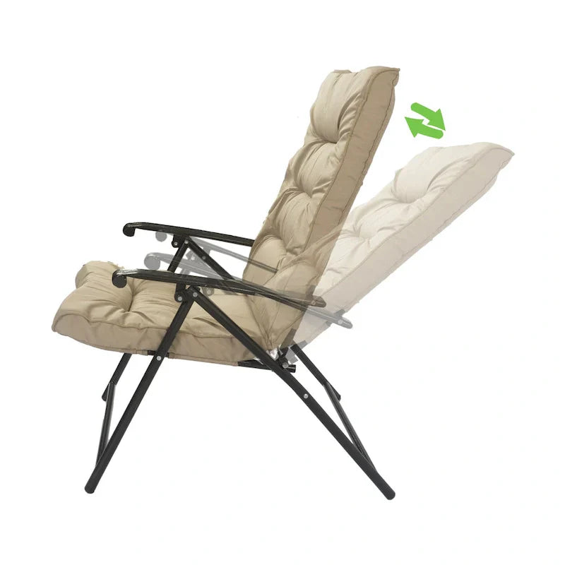 Kozyard Elsa, ensemble de bistrot pliant rembourré, 3 pièces, pour extérieur