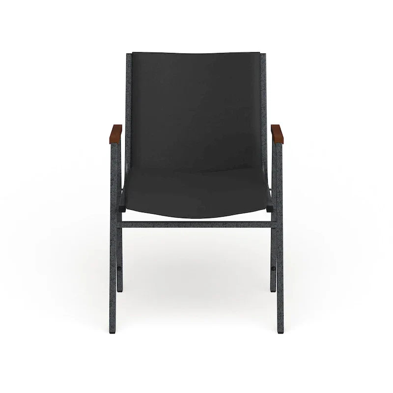 Chaise empilable robuste avec accoudoirs - 21P x 21L x 31H