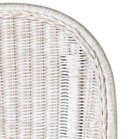 Chaise d'appoint de salle à manger capitonnée en rotin naturel par East at Main