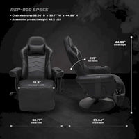 Fauteuil inclinable de jeu - Chaise de jeu inclinable avec repose-pieds