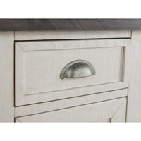 Table d'appoint de chevet Monterey en bois massif avec prises de courant cachées