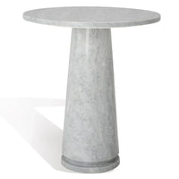 Table d'appoint ronde haute en marbre SAFAVIEH Couture Ghicu - 56 cm L x 53 cm P x 61 cm H - 21Wx21Dx24H
