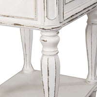 Table de chevet Magnolia Manor à pieds blanc antique