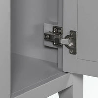 Meuble-lavabo avec vasque en céramique, deux placards et cinq tiroirs