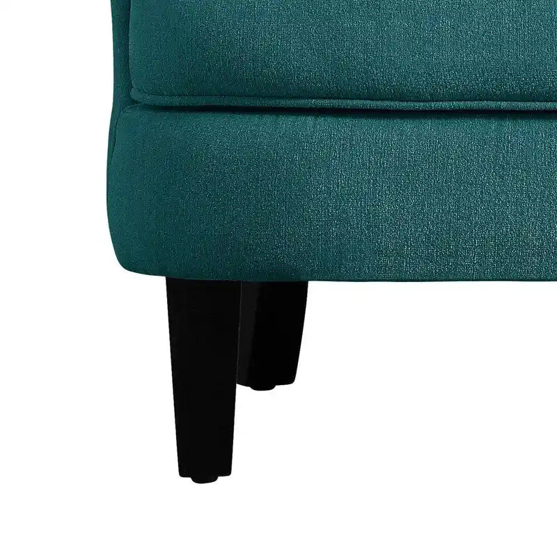 Moser Bay Mignon fauteuil d'appoint à oreilles capitonné en velours / lin 30 de large