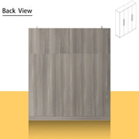Armoire moderne autoportante en bois massif avec étagères de rangement