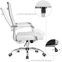Chaise de bureau Homall nervurée Chaise de bureau d'ordinateur