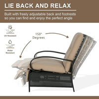 Fauteuil inclinable de salon réglable avec coussin – 38 (P) x 26,5 (L) x 38,5 (H) pouces
