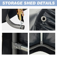 Abri de rangement extérieur et auvent carport : abri portable pour vélos, motos et rangement de jardin