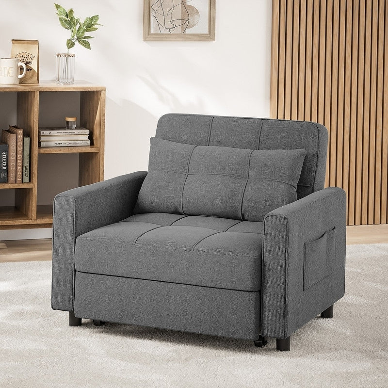 Canapé-lit réglable 3 en 1, fauteuil-canapé escamotable, lit pliant convertible pour salon