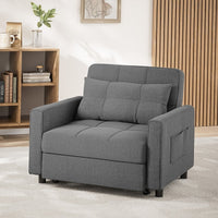 Canapé-lit réglable 3 en 1, fauteuil-canapé escamotable, lit pliant convertible pour salon