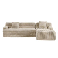 Canapé d'angle modulable Cloud, Canapé moderne rembourré avec 2 coussins, Canapé modulable à composer, Canapé d'angle modulable en L