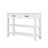 Table console de 42 po avec tiroirs et étagères à niveaux