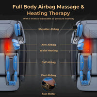 Fauteuil de Massage Costway Zéro Gravité Corps Entier Rail SL avec Taille