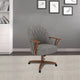 Chaise de salle à manger Chromcraft Cliff Caster, finition noyer