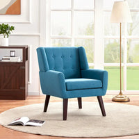 Lot de 2 fauteuils d'appoint modernes capitonnés HUIMO
