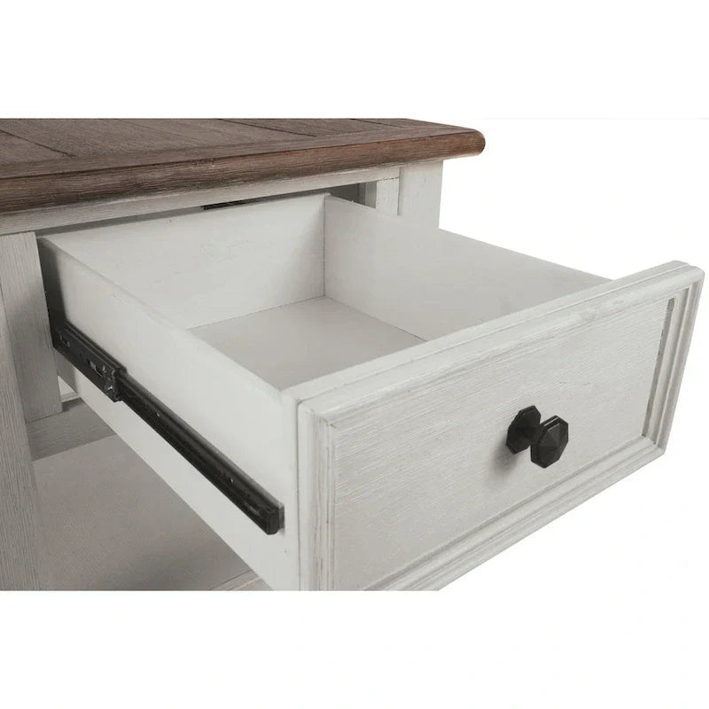 Bout de canapé décontracté Bolanburg blanc/marron antique
