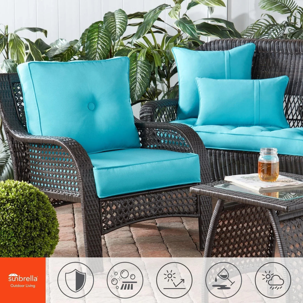 Sunbrella Ensemble de coussins d'extérieur à assise profonde premium 2 pièces
