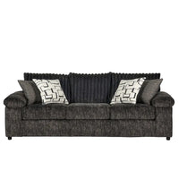 Ensemble canapé, causeuse et fauteuil câlin en velours côtelé à grosses côtes Nason de Roundhill Furniture