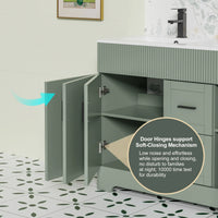 Wavy Line Ensemble meuble-lavabo de salle de bain 30/36/48 avec vasque & robinet