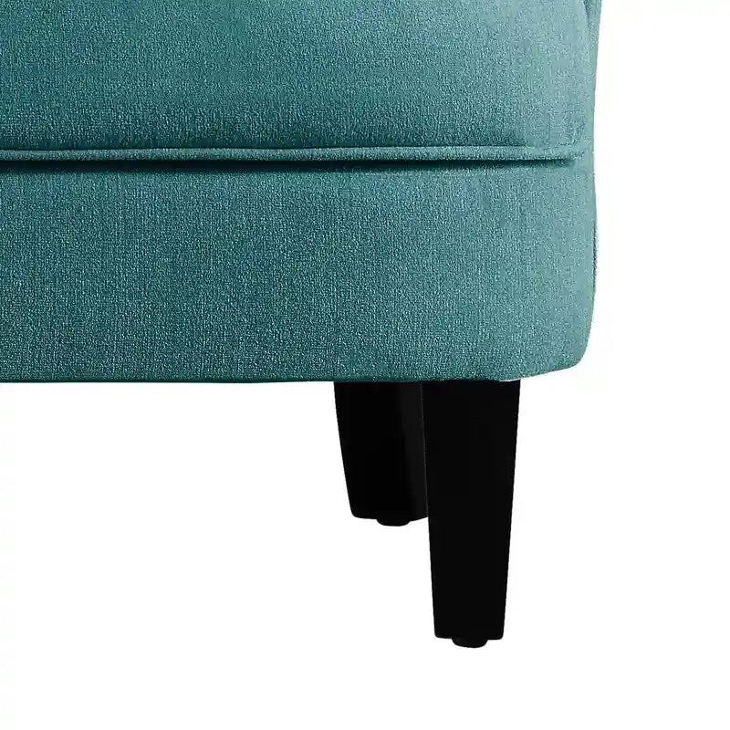 Moser Bay Mignon fauteuil d'appoint à oreilles capitonné en velours / lin 30 de large