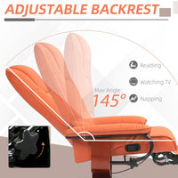 Fauteuil Inclinable HomCom en Similicuir Réglable Manuel à Base Pivotante avec Repose-Pieds Confortable et Relaxant