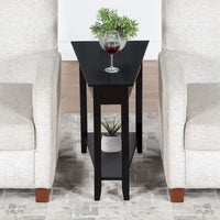 Table d'appoint d'angle American Heritage avec étagère de Convenience Concepts